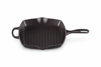Skillet Gril en fonte emaillee Carre 26 cm Noir Mat